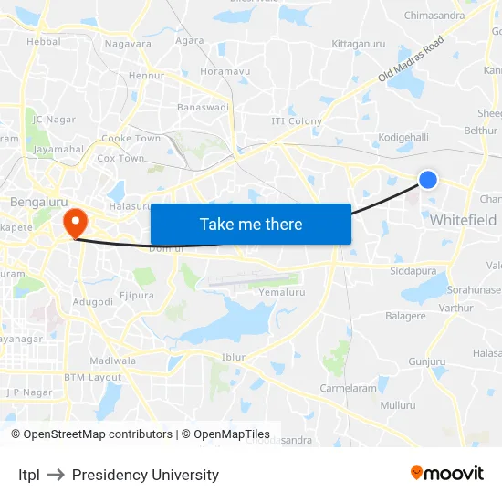 Itpl to Presidency University map