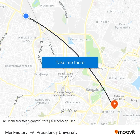 Mei Factory to Presidency University map