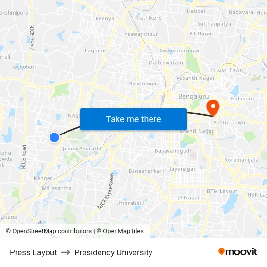 Press Layout to Presidency University map