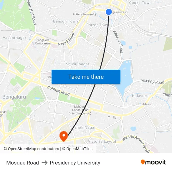 Mosque Road to Presidency University map