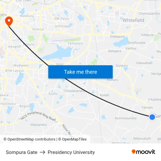 Sompura Gate to Presidency University map