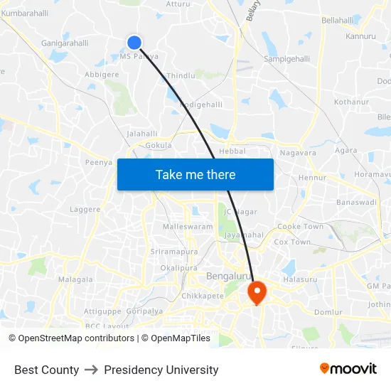 Best County to Presidency University map