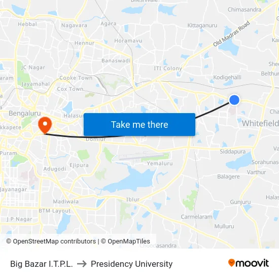 Big Bazar I.T.P.L. to Presidency University map