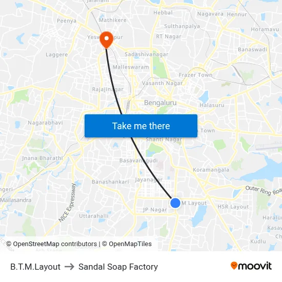 B.T.M.Layout to Sandal Soap Factory map
