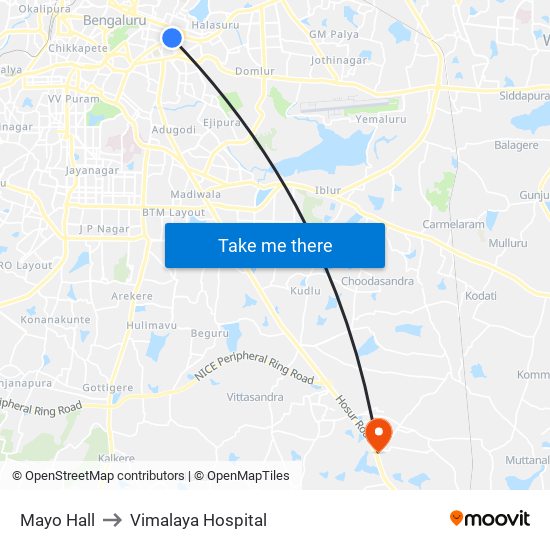 Mayo Hall to Vimalaya Hospital map