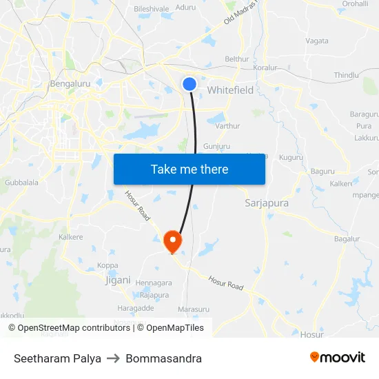 Seetharam Palya to Bommasandra map