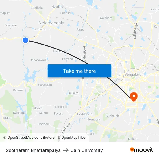 Seetharam Bhattarapalya to Jain University map