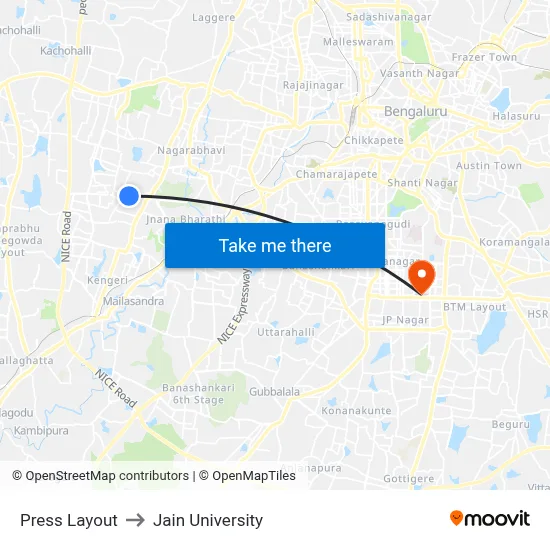 Press Layout to Jain University map