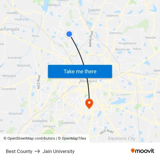 Best County to Jain University map