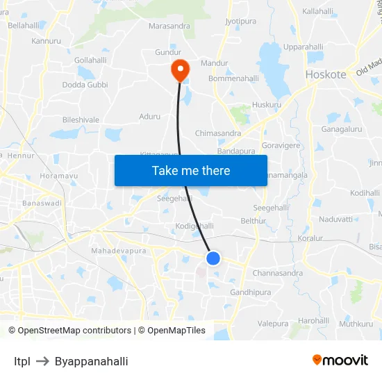 Itpl to Byappanahalli map