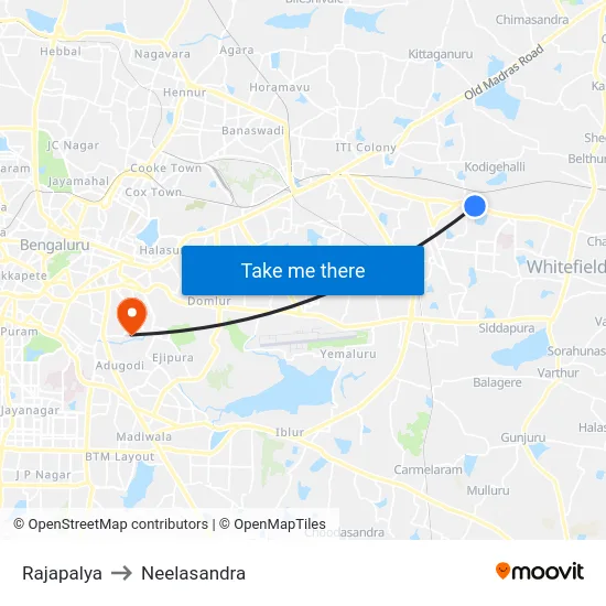 Rajapalya to Neelasandra map