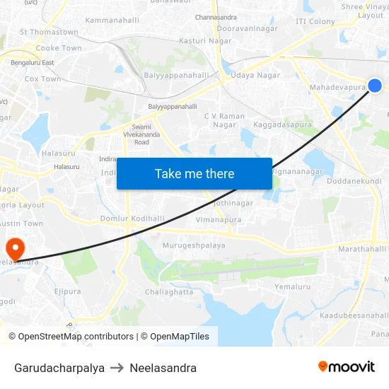 Garudacharpalya to Neelasandra map