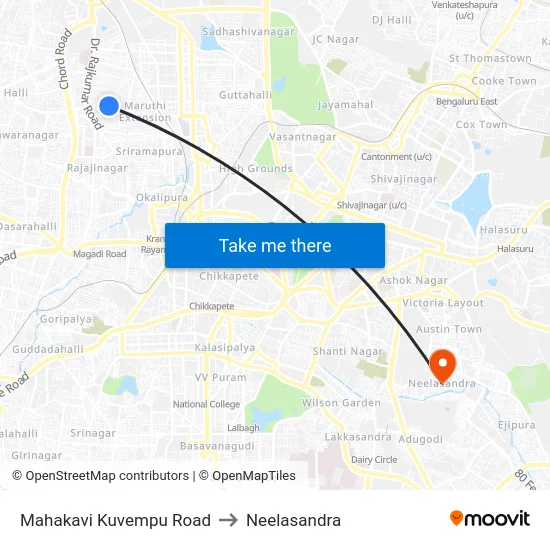 Mahakavi Kuvempu Road to Neelasandra map