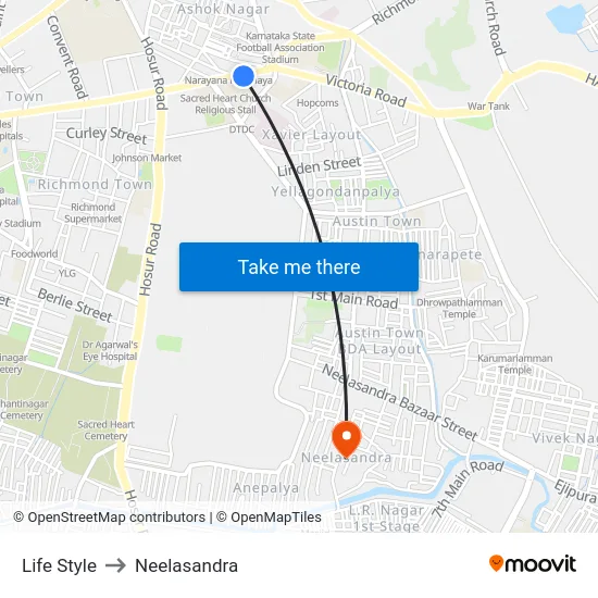 Life Style to Neelasandra map