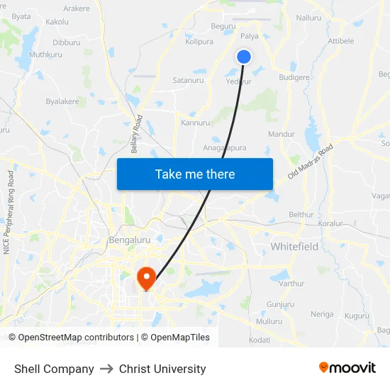 Shell Company to Christ University map