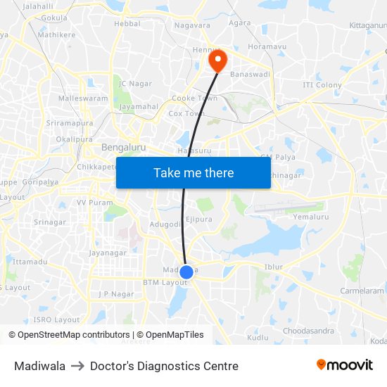 Madiwala to Doctor's Diagnostics Centre map