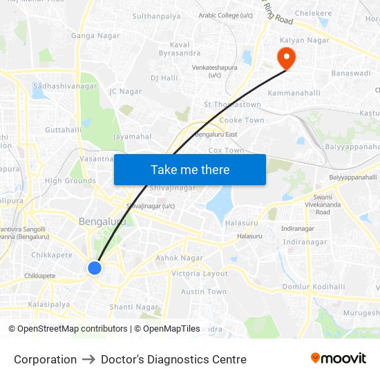 Corporation to Doctor's Diagnostics Centre map