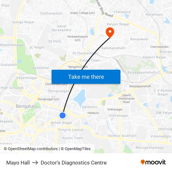 Mayo Hall to Doctor's Diagnostics Centre map