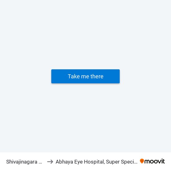 Shivajinagara Bus Station to Abhaya Eye Hospital, Super Speciality Eye Care Centre map