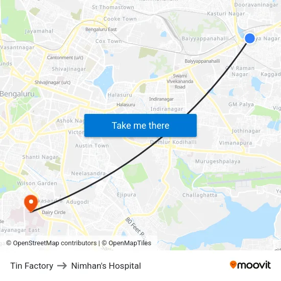Tin Factory to Nimhan's Hospital map