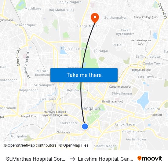 St.Marthas Hospital Corporation to Lakshmi Hospital, Ganganagar map