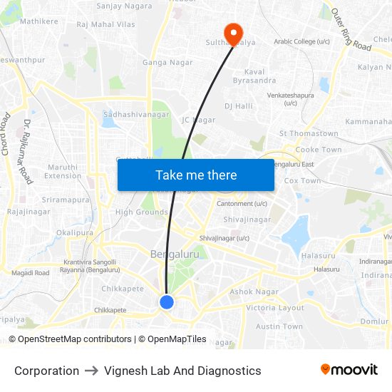 Corporation to Vignesh Lab And Diagnostics map