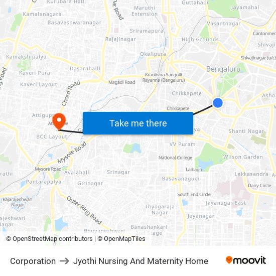 Corporation to Jyothi Nursing And Maternity Home map