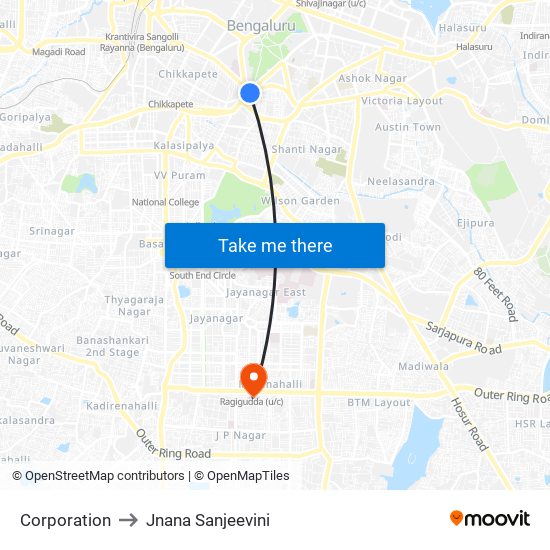 Corporation to Jnana Sanjeevini map