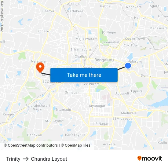Trinity to Chandra Layout map