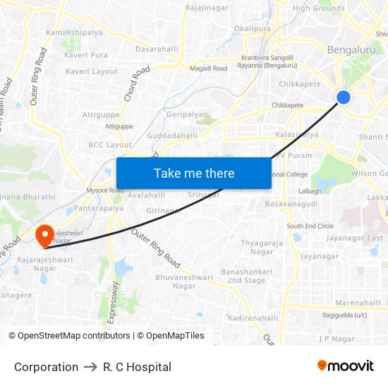 Corporation to R. C Hospital map