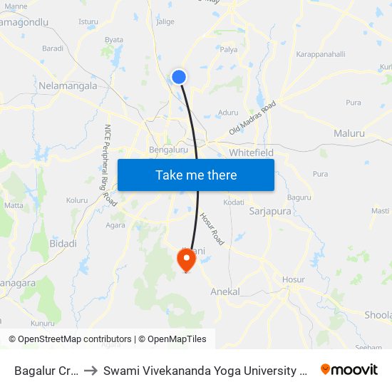 Bagalur Cross to Swami Vivekananda Yoga University Bangalore map