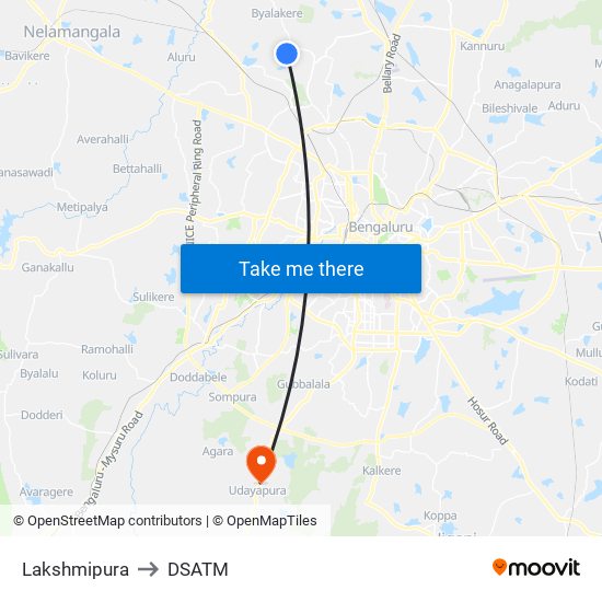 Lakshmipura to DSATM map