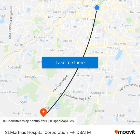 St.Marthas Hospital Corporation to DSATM map