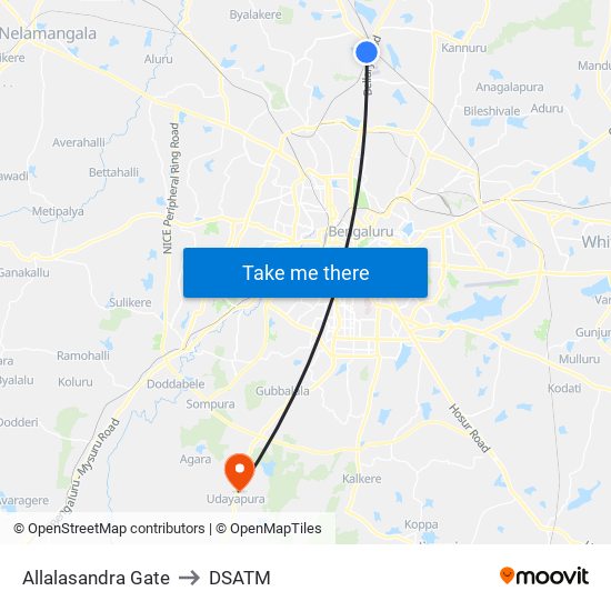 Allalasandra Gate to DSATM map