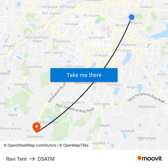 Ravi Tent to DSATM map