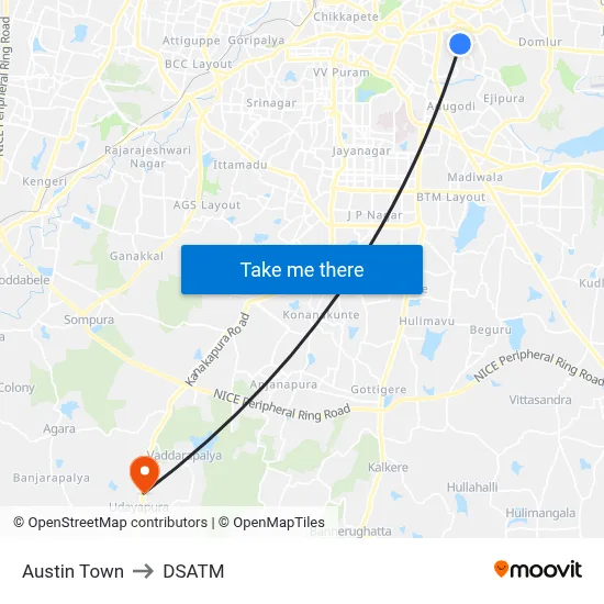 Austin Town to DSATM map