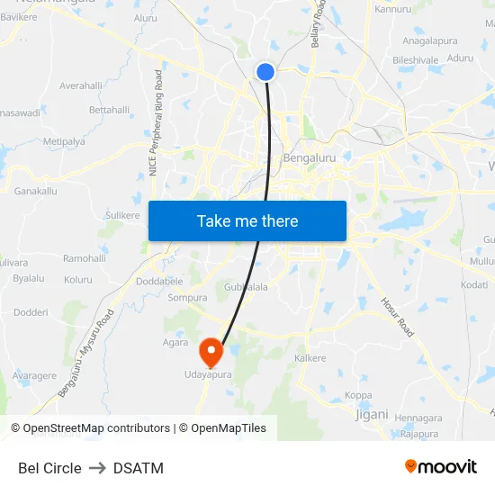 Bel Circle to DSATM map