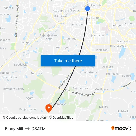 Binny Mill to DSATM map
