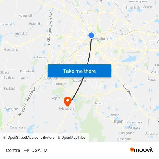 Central to DSATM map