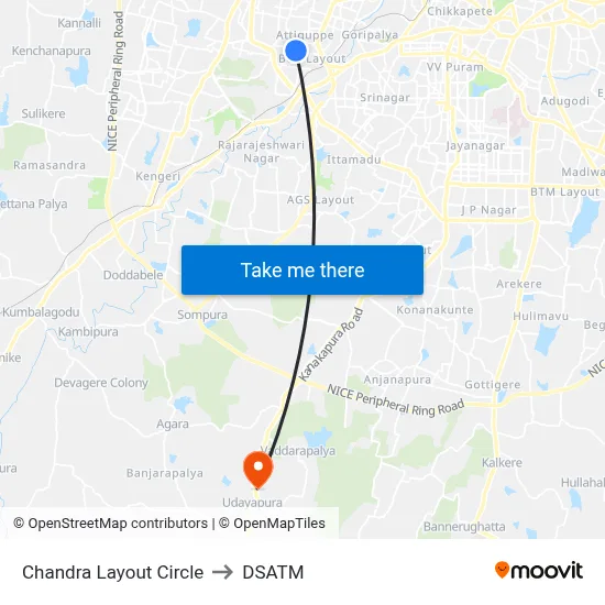Chandra Layout Circle to DSATM map