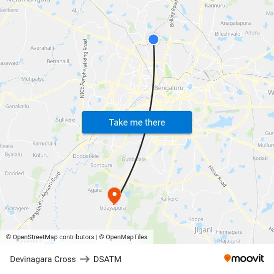 Devinagara Cross to DSATM map