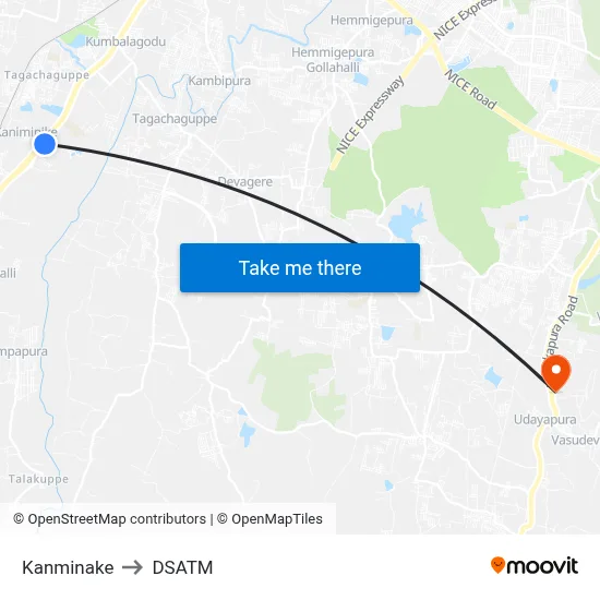 Kanminake to DSATM map