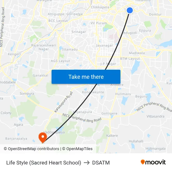 Life Style (Sacred Heart School) to DSATM map