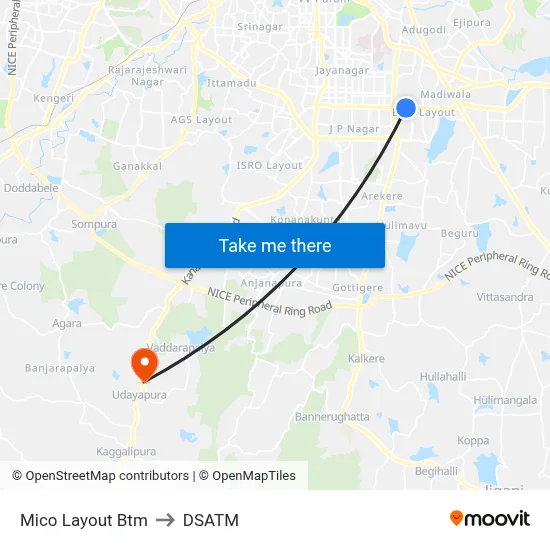 Mico Layout Btm to DSATM map
