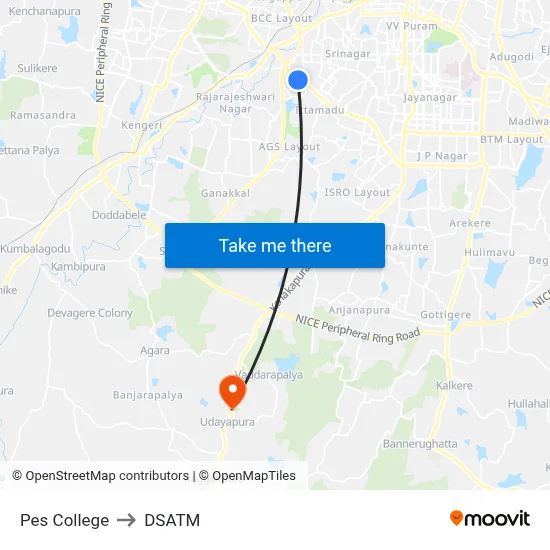 Pes College to DSATM map