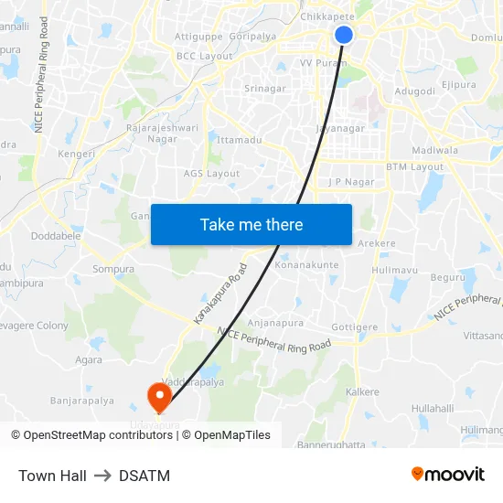 Town Hall to DSATM map