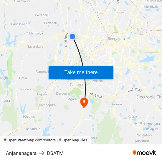 Anjananagara to DSATM map