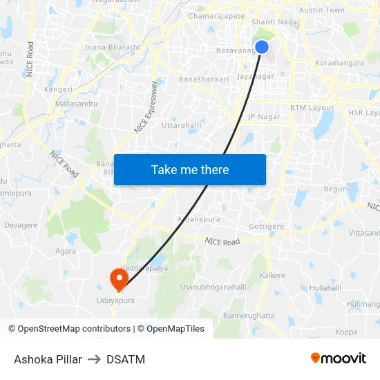 Ashoka Pillar to DSATM map