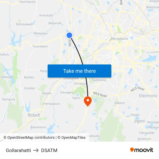 Gollarahatti to DSATM map
