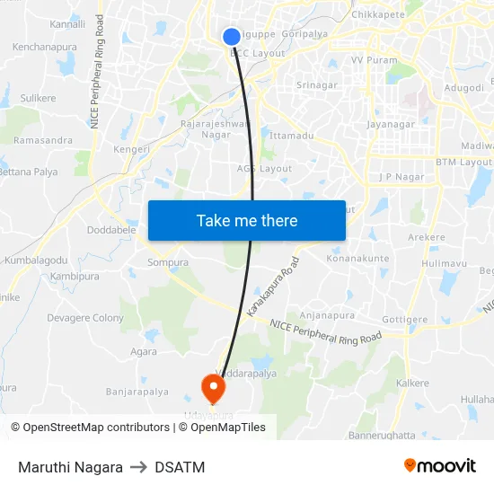 Maruthi Nagara to DSATM map